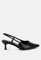 LUXTON Slingback Pin Buckle Kitten Heels-0