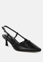 LUXTON Slingback Pin Buckle Kitten Heels-1