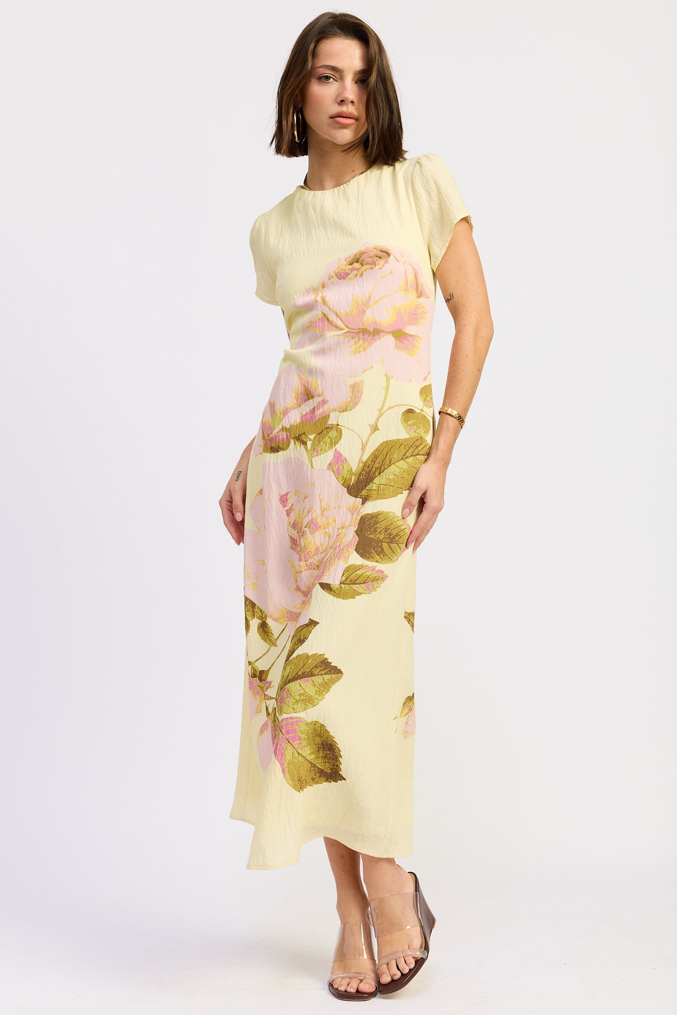 Rosewater Floral Midi Dress