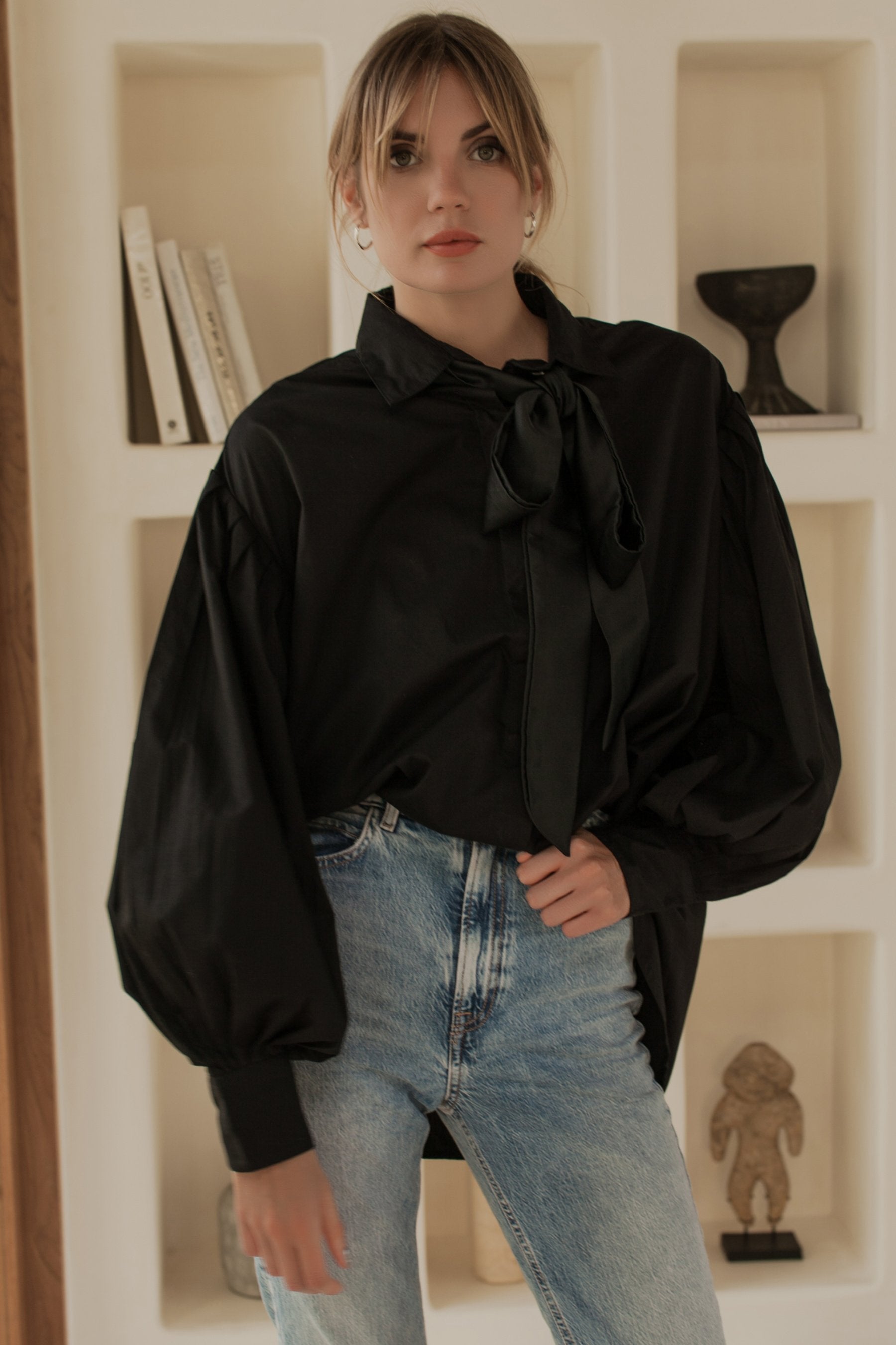Merci Balloon Sleeve Oversized Shirt (Sale)