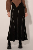 Midnight-Waltz-High-Waist-Flared-Maxi-Skirt-Black-Avah