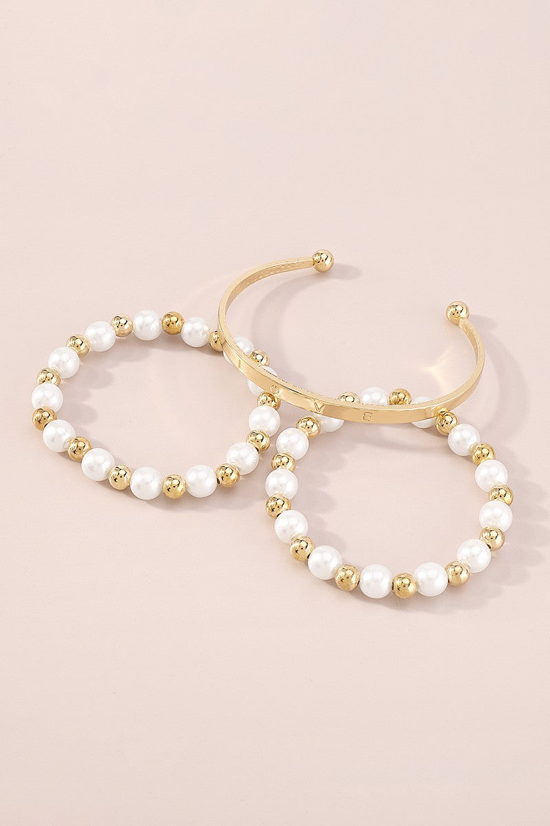 Pearls-Beaded-Elastic-Bracelets-Set-Gold-White-Avah