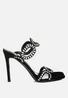 Romashka Cut Out Detail Stiletto Heel Sandals-5