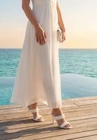 Ambrin Pearl Embellished Slip On Stiletto Heels-1