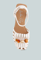 Saguara Cut Work Bead Embellished Flats-3