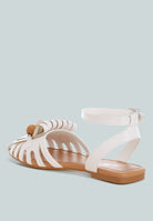 Saguara Cut Work Bead Embellished Flats-2