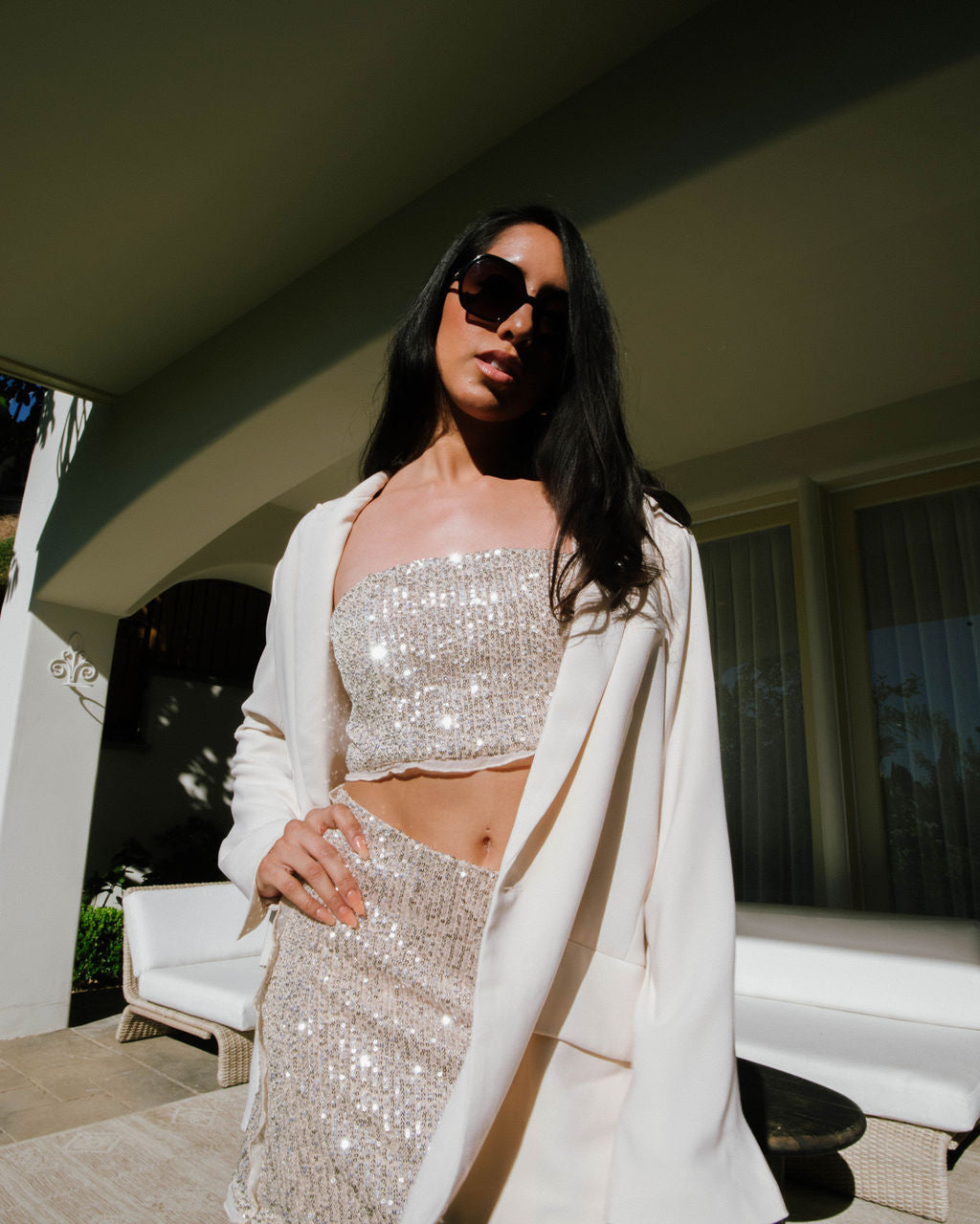 Sensation Sequin Top - Champagne