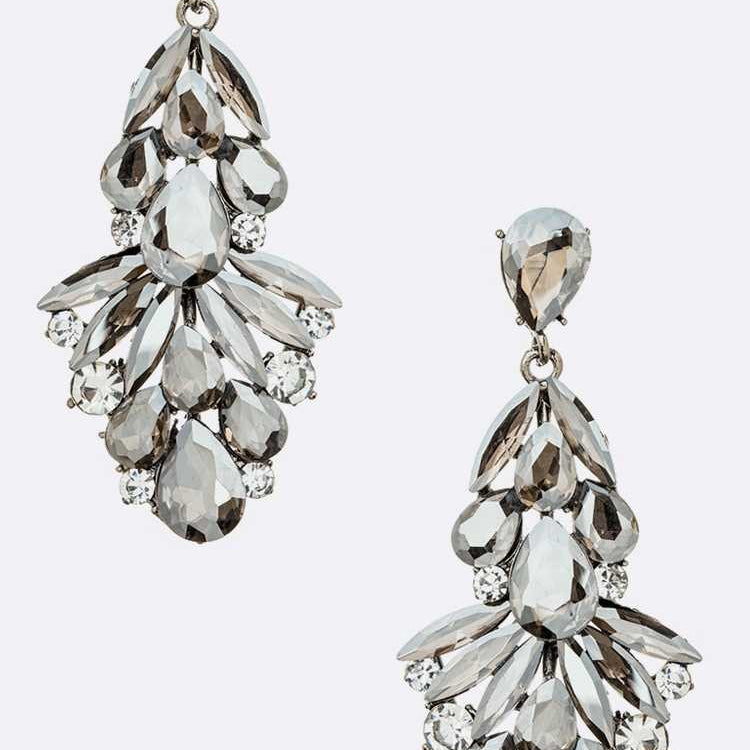 Crystal Icefall Statement Chandelier Earrings