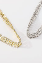 Thick-Rhinestone-Watch-Chains-Choker-Necklace-Gold-Or-Silver-AVAH