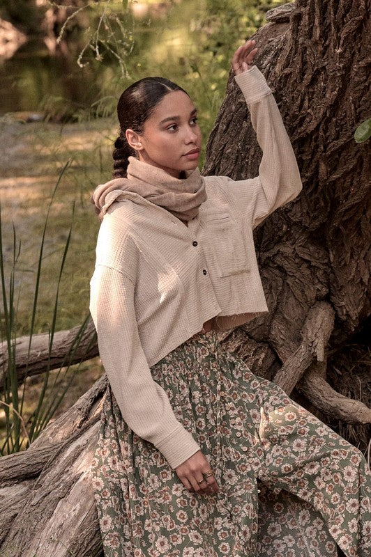 Timeless-Corduroy-Raw-Edge-Pocket-Shirt-Cream-Avah