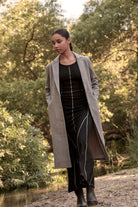 Urban Empress Calf-Length Overcoat - Gray-Avah