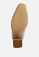Under side beige Vienna Sculpted Heel Knee High Boots showing sole. 