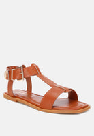 Yumal Buckled Square Toe Flat Sandals-2