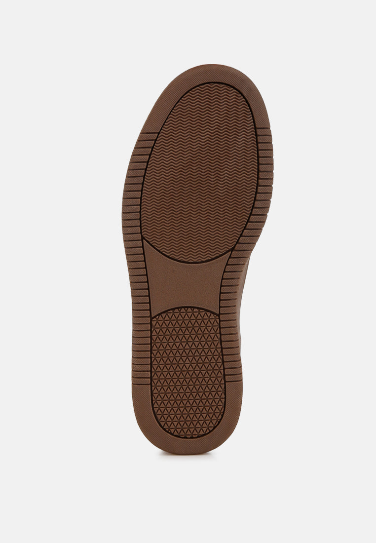 Brown shoe sole on a white background