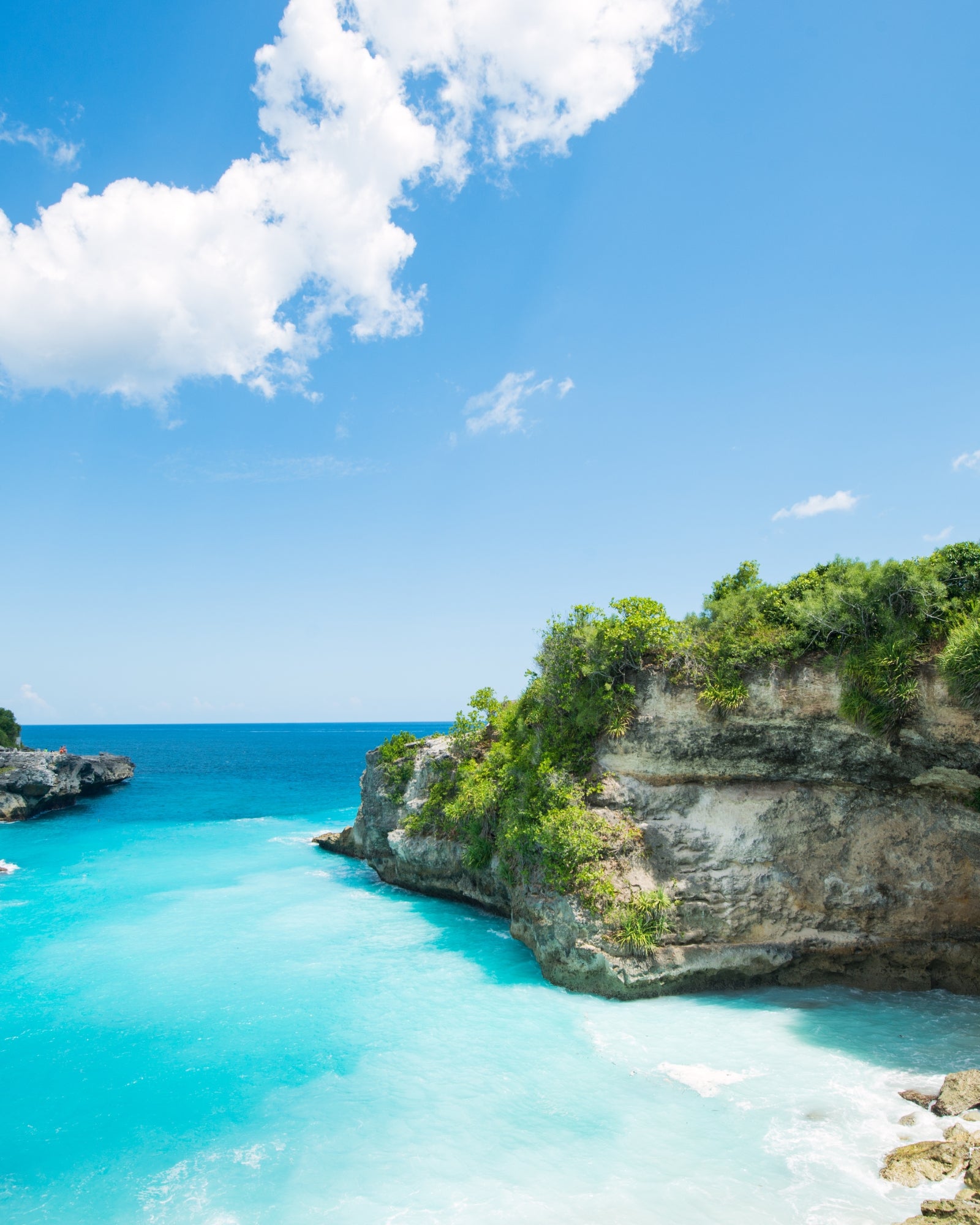 Tropical Bali coastline with turquoise water reflecting the island landscapes that inspire Bali ELF collections.