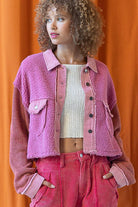 Trinity Button Down Jacket - Barbie Pink- Avah