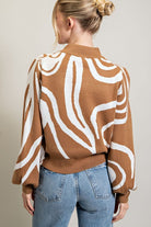 Cozy Up Long Sleeve Mock Neck Sweater - Camel-Avah