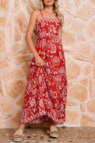 AVAH-Ruby Petal Red Floral Summer Dress