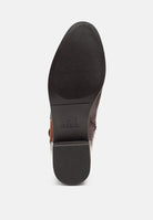 Brown leather shoe sole on a white background