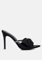 High Tea Rhinestone Bow Embellished Stiletto Sandals-6