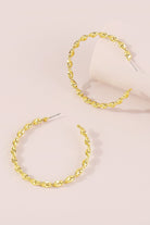 Large Twist Hoop Earrings-Gold-AVAH
