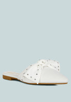 Makeover Studded Bow Flat Mules-1