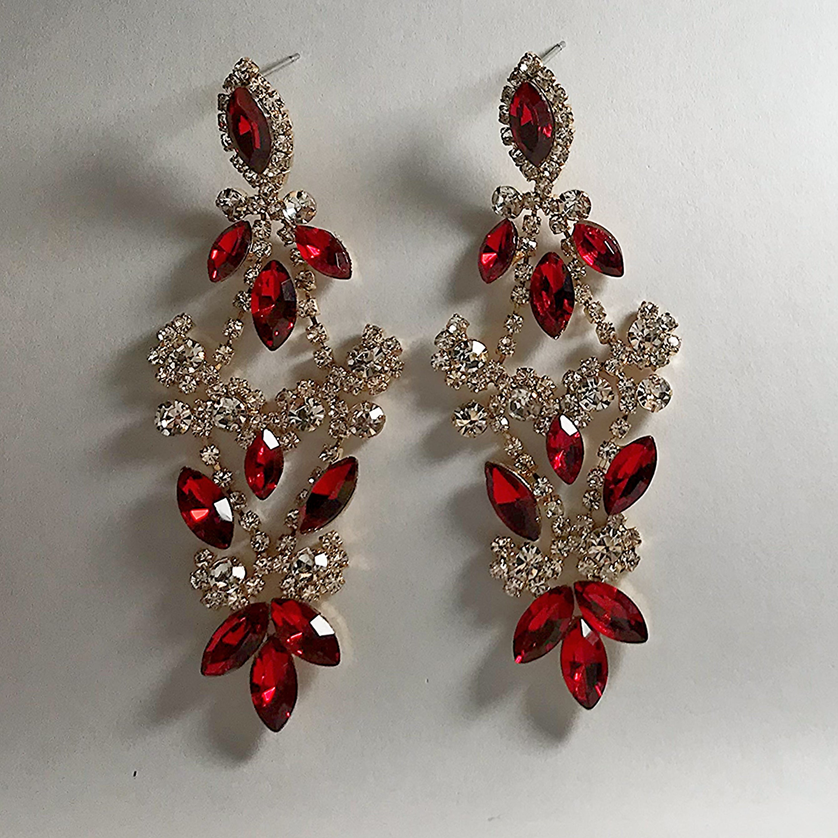 Scarlet Grandeur Chandelier Earrings