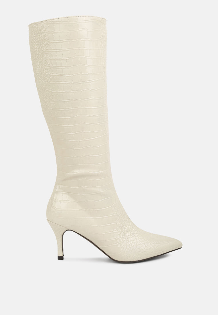 Noelle Croc Tall Boots