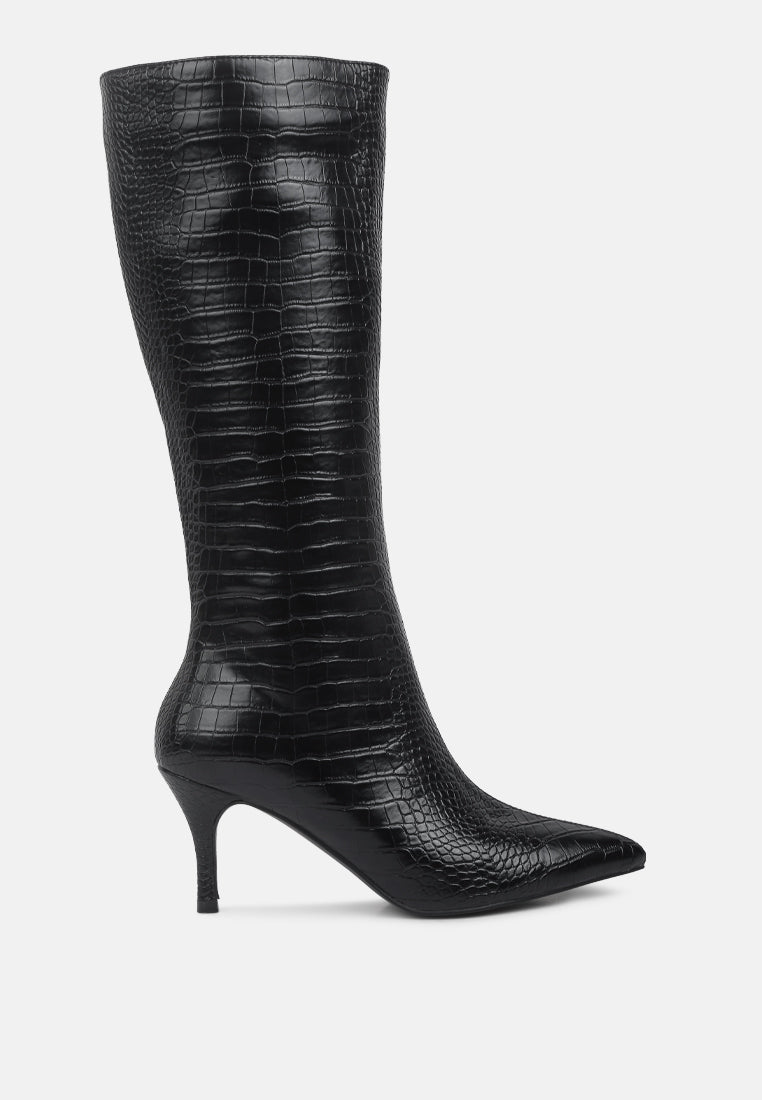 Noelle Croc Tall Boots