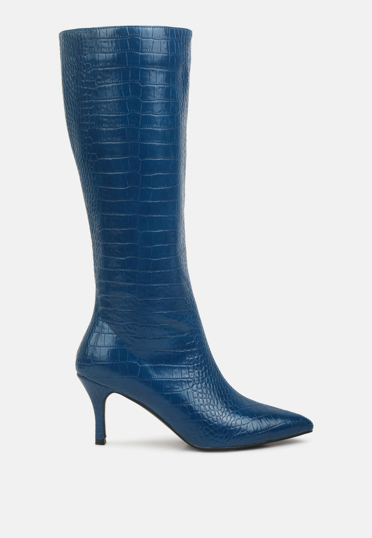 Noelle Croc Tall Boots