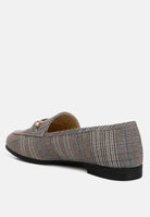 Plaid loafers on a white background