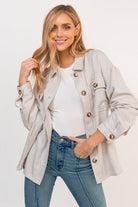 AVAH-Gizelle Oversized Jacket With Pocket Detail