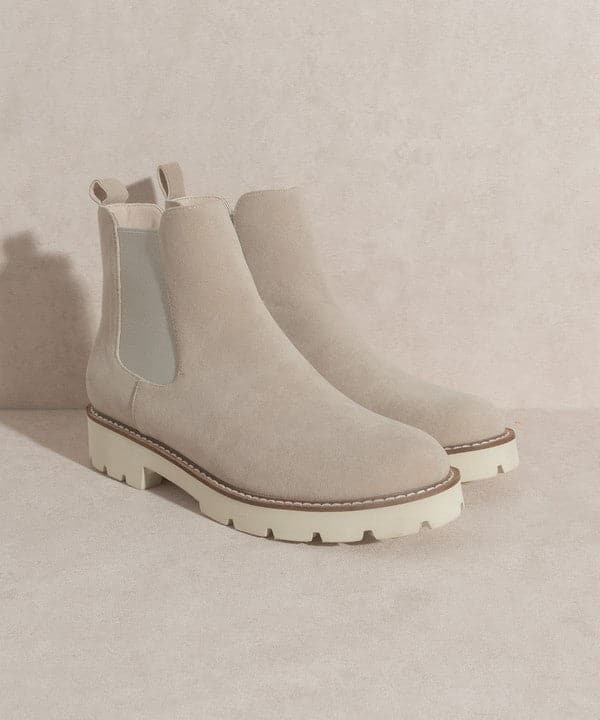 Cream suede chelsea on sale boots