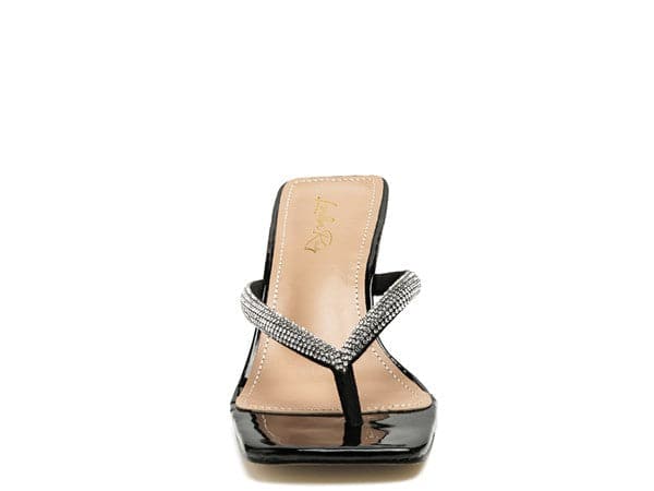 Crisp and clean, these high heel sandals are all about luxury. The crystal-embellished y-front design is glamorous and gorgeous with little effort. The thong strap makes them comfortable to wear while adding a feminine touch that makes you feel ready for anything- Avah Couture