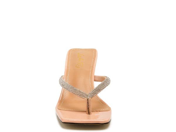 Crisp and clean, these high heel sandals are all about luxury. The crystal-embellished y-front design is glamorous and gorgeous with little effort. The thong strap makes them comfortable to wear while adding a feminine touch that makes you feel ready for anything- Avah Couture