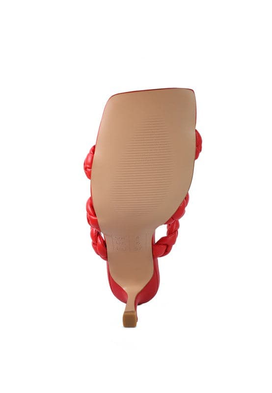 The high bae pointed heel braided sandals are a great choice for your next adventure. These square toed sandals feature 3 rich faux leather braided straps on the mid rise heel, making them comfortable and trendy. With delightful color options to choose from, you can take these beauties anywhere! Avah Couture