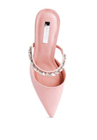 These elegant mid heels with rhinestone detail straps are the perfect finishing touch for your look. The pointed toe and sleek, sophisticated silhouette make them ideal for evening wear or just day to night style. Light, cushioning, with a dainty diamanté strap across the top, theses shoes can be paired with anything from jeans too dresses. 