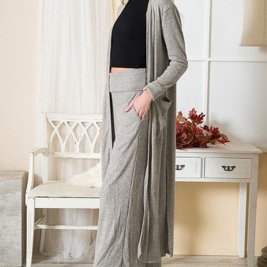Down By The Bay Brushed Rib Pocket Cardigan - Available in 3 colors