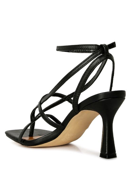 AVAH-Be Patient Strappy High Heel Sandals-Black