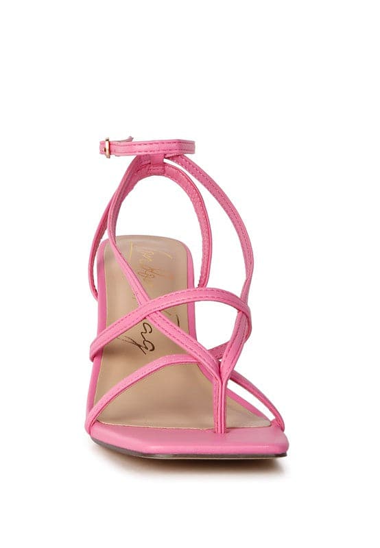 AVAH-Be Patient Strappy High Heel Sandals-Pink