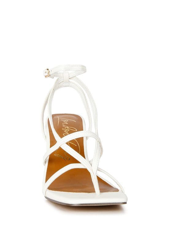 AVAH-Be Patient Strappy High Heel Sandals-White