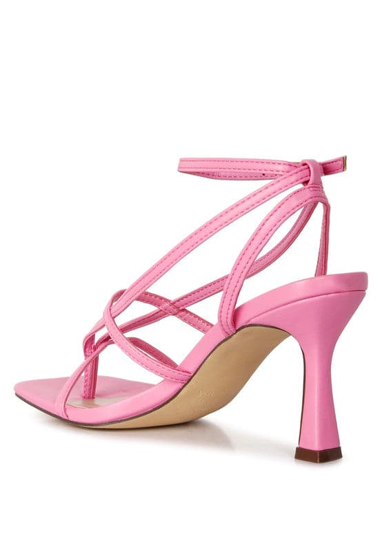 AVAH-Be Patient Strappy High Heel Sandals-Pink