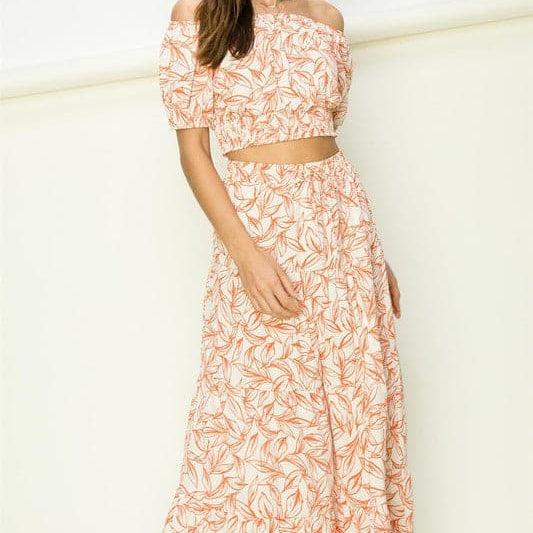 Over It Off The Shoulder Two Piece Maxi Dress