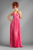 AVAH-Dreaming-a-Dream-Bright-Pink-Pleated-Maxi-Dress