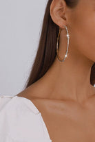 AVAH-Rhinestone Hoop Earrings