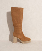 Sadie Platform Knee High Boots-Camel-Avah