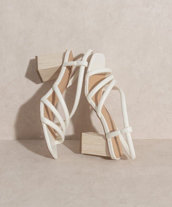 Ashley Wooden Heel Sandal - Avah Couture