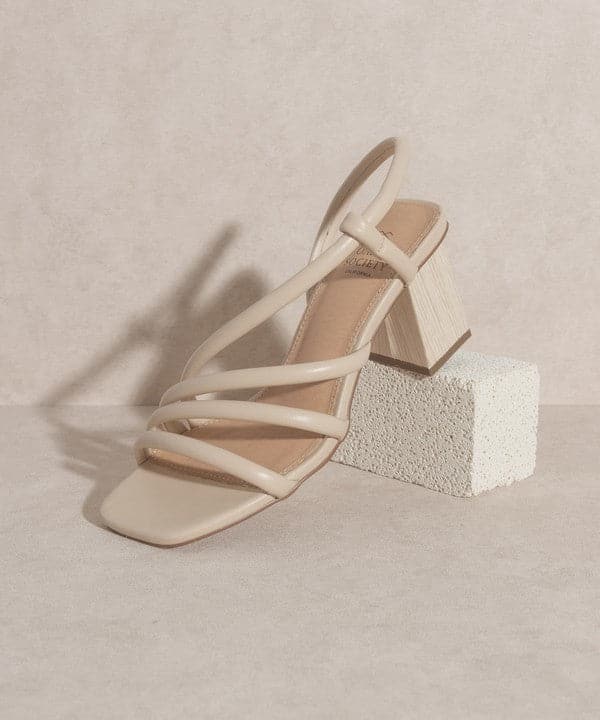 Ashley Wooden Heel Sandal - Avah Couture