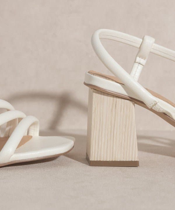 Ashley Wooden Heel Sandal - Avah Couture