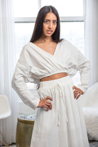 @AlyssaTay Two Piece Maxi Dress - White - Avah Couture